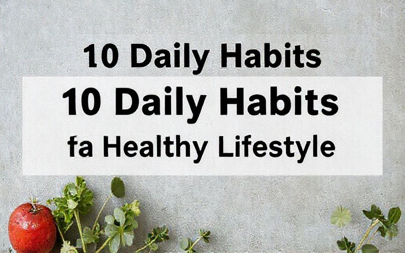 10 Daily Habits for a Healthy Lifestyle